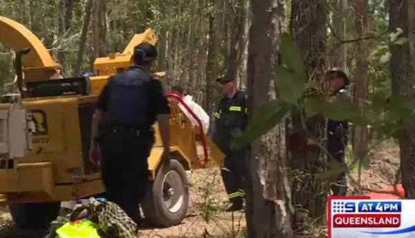 Horror: Man Ends Up Dead After Falling Into a Wood Chipper in Front of His Friends While Clearing Trees